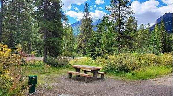 Camping On The Shores Of Lake Louise In Alberta, Canada