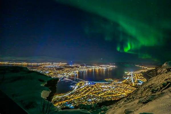 Watching The Aurora Borealis In Tromsø In Norway